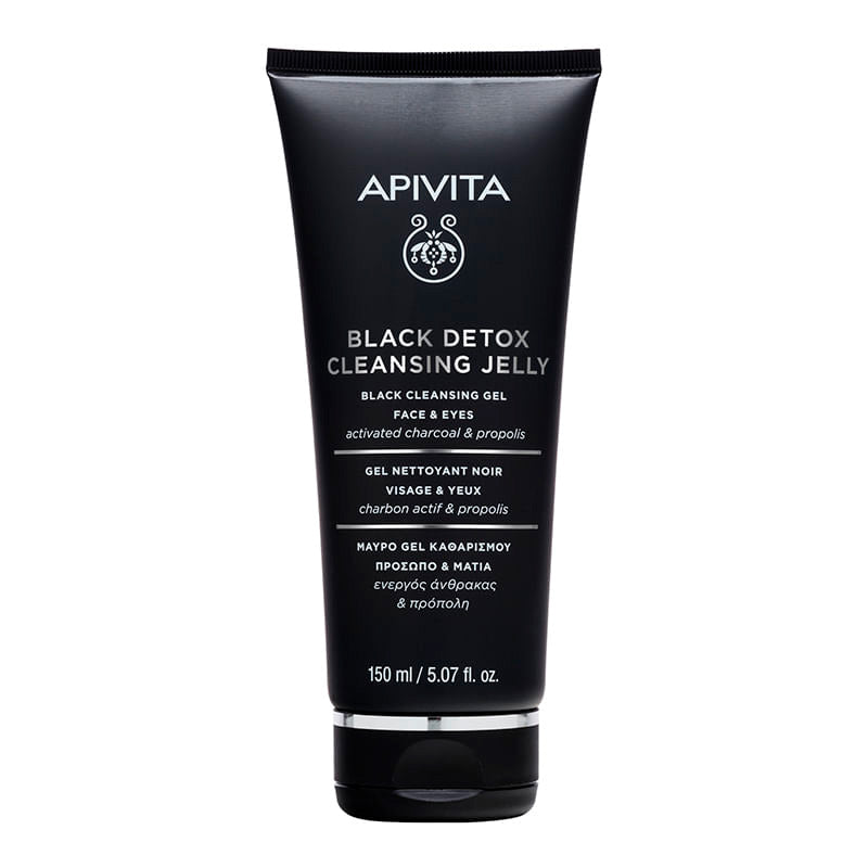 APIVITA BLACK DETOX CLEANSING FACE & EYES GEL X 150ML
