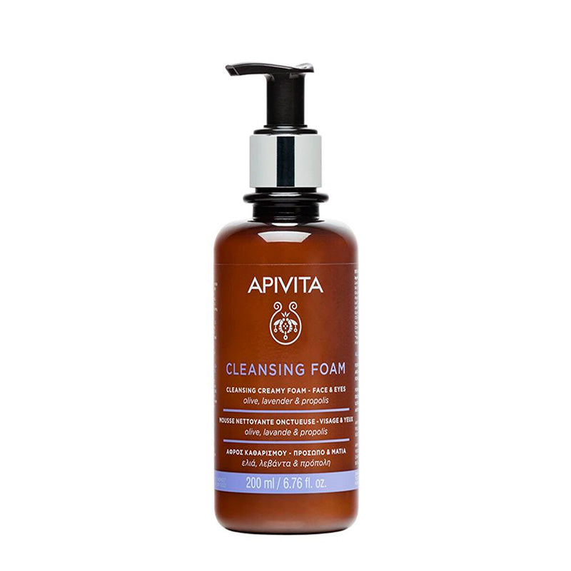 APIVITA CLEANSING FACE % EYES CREAMY FOAM X200ML MORADO